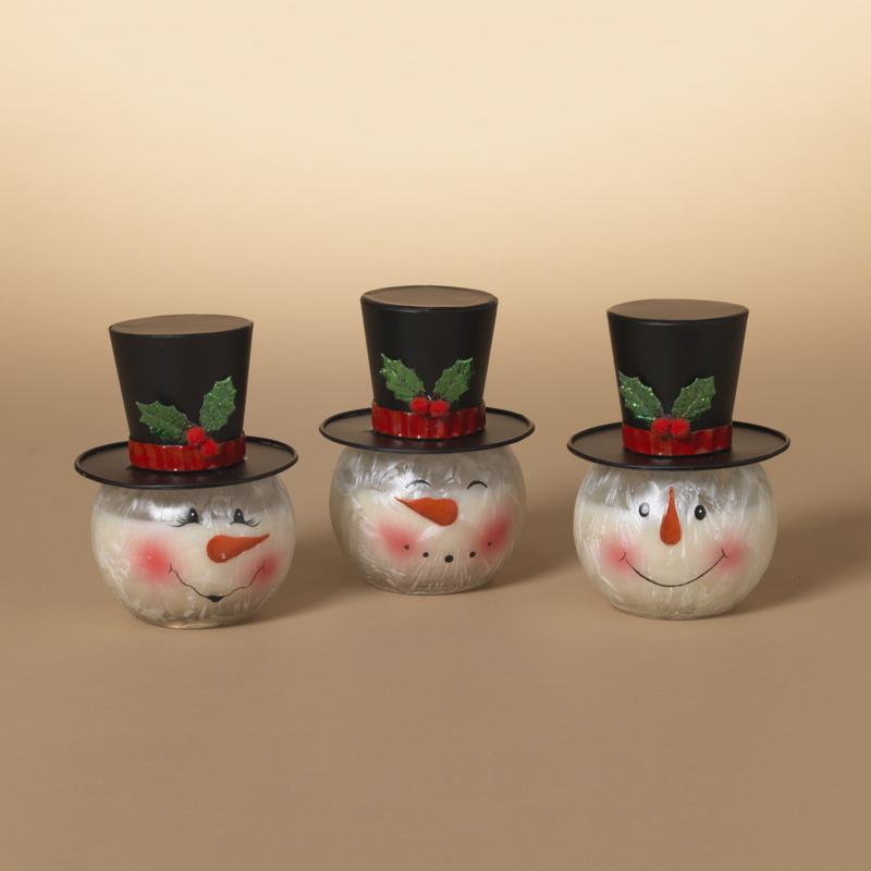 Gerson Multicolored Snowman Wax Christmas Scent Candle, Pack of 12