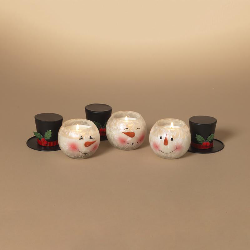 Gerson Multicolored Snowman Wax Christmas Scent Candle, Pack of 12