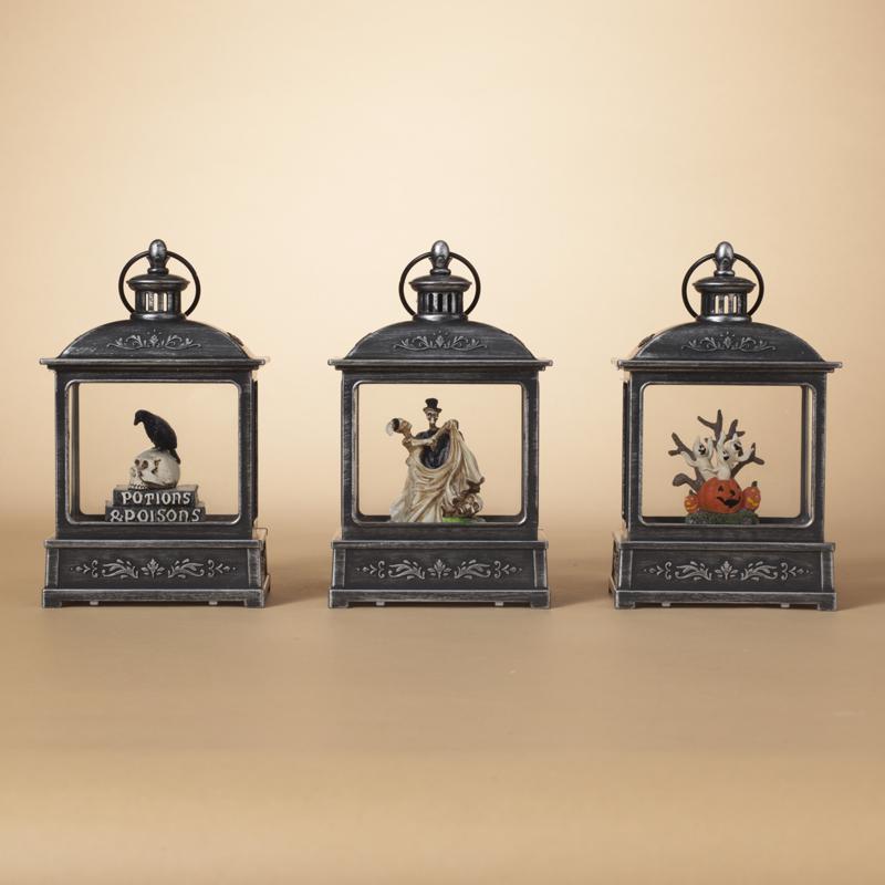 Gerson 8 in. Smoky Water Globe Lantern Halloween Decor, Pack of 6