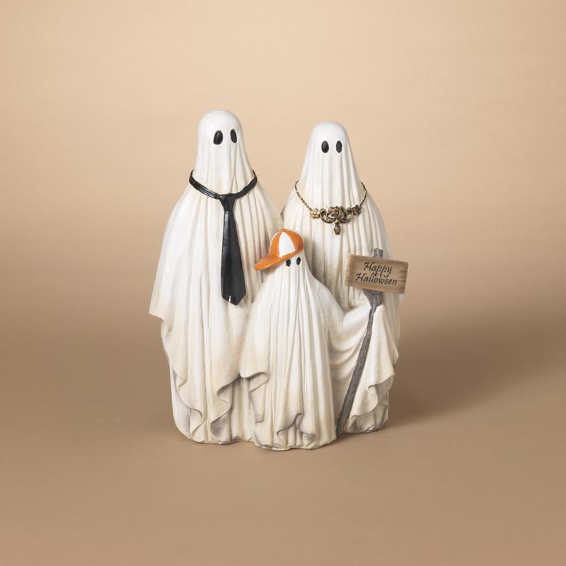Gerson 12 in. Ghost Family Halloween Decor, Pack of 4