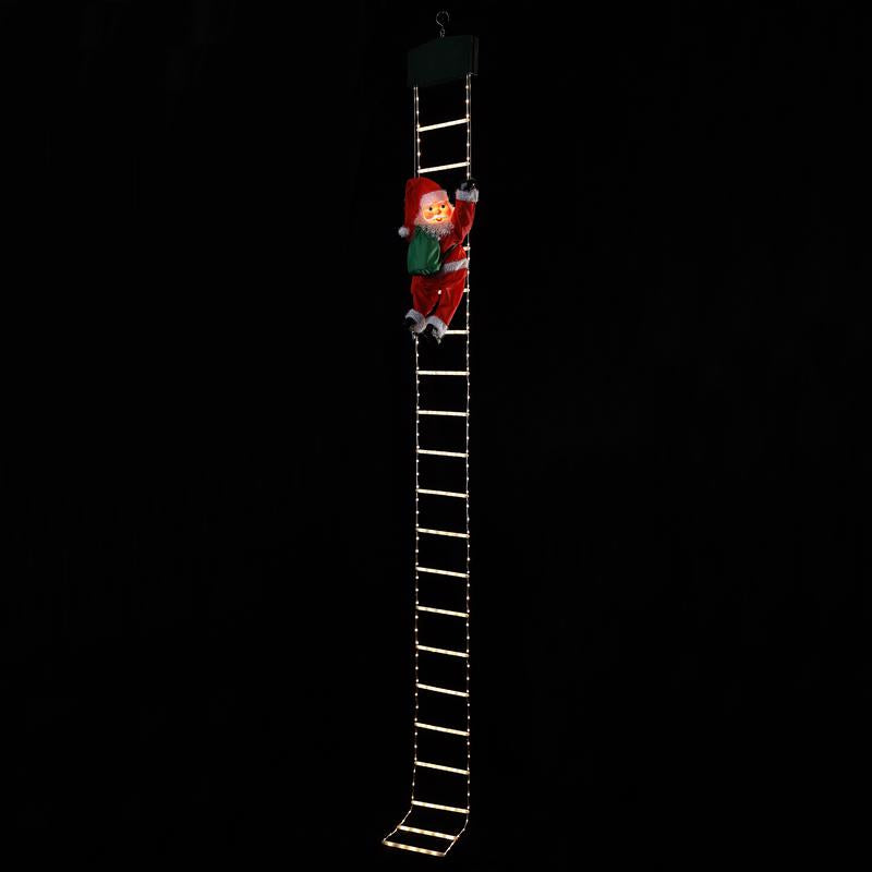 Mr. Christmas LED Climbing Rope Santa 18 in. Yard Decor