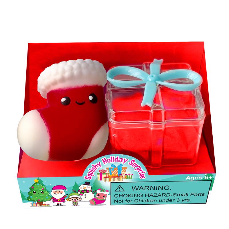 Zorbitz Holiday Surprise Squishy Fidget Toy Multicolored 1 pc, Pack of 12