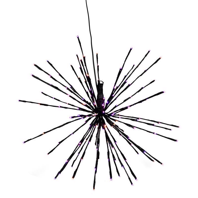 Celebrations Orange/Purple 24 in. LED Prelit Starlight Burst Halloween Decor, Pack of 6