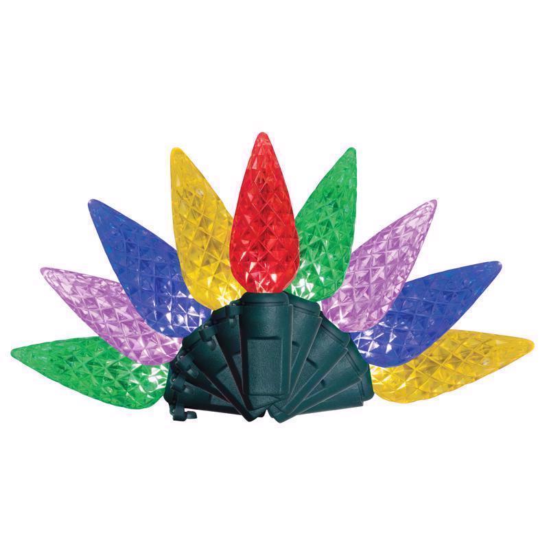 Celebrations Classic LED C6 Multicolored 100 ct String Christmas Lights 24.75 ft.