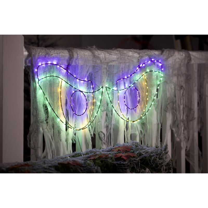 Celebrations Halloween LED Prelit Scary Eyes Window Silhouette Halloween Decor