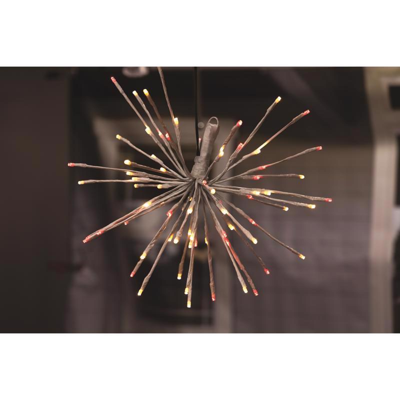 Celebrations LED Red/White Starlight Burst Deluxe 16 in. Hanging Decor
