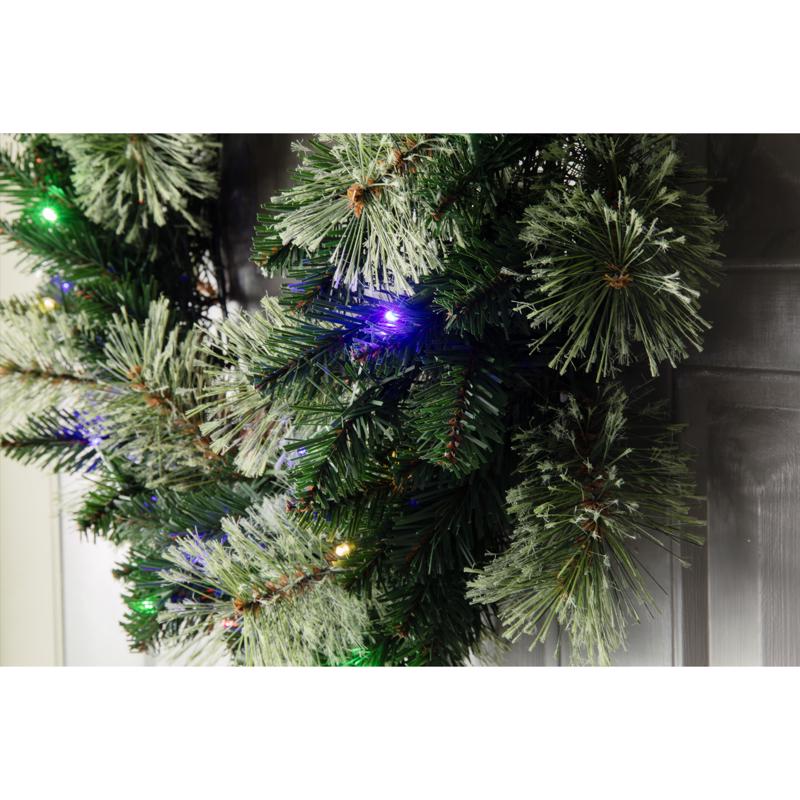 Celebrations LED Prelit Multicolored/Warm White Mixed Pine Wreath