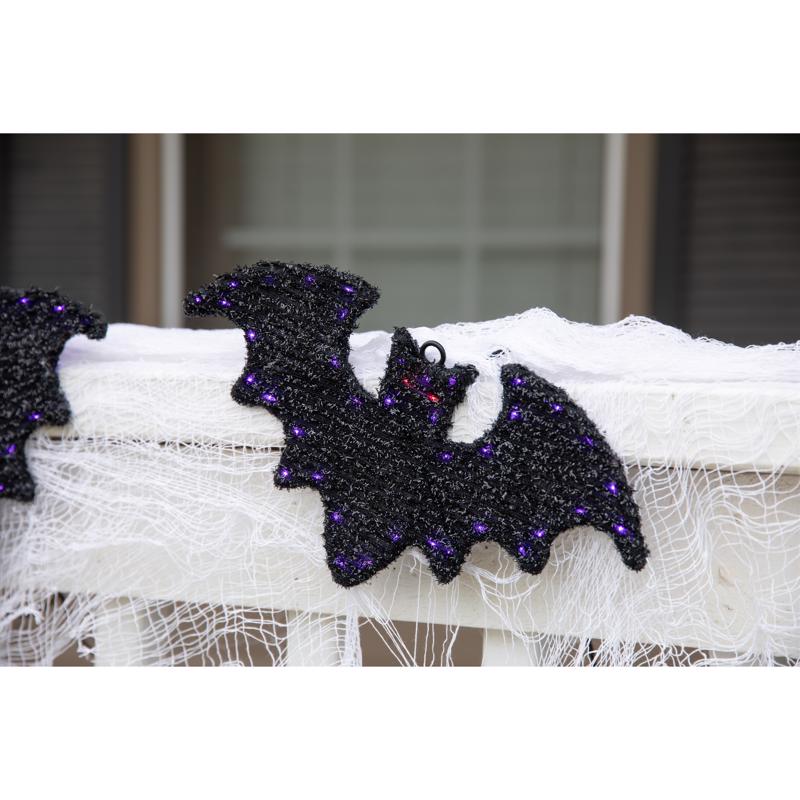 Celebrations Halloween 12 in. LED Trio of Bats Halloween Decor