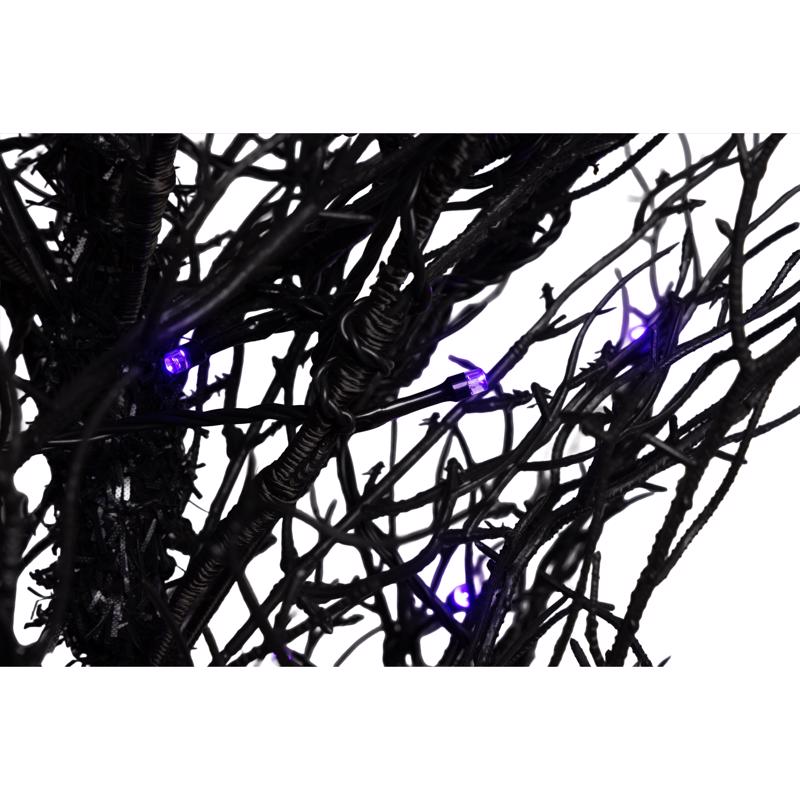 Celebrations Halloween Orange/Purple 100 ct 5 ft. LED Prelit Twiggy Halloween Tree Halloween Decor
