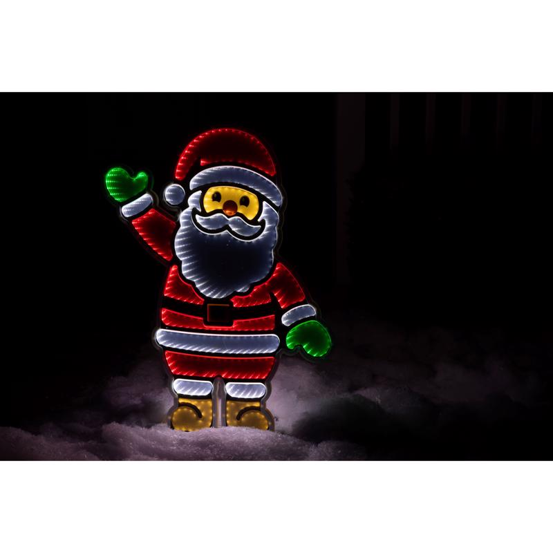 Celebrations LED Infinity Santa 30 in. Yard Decor