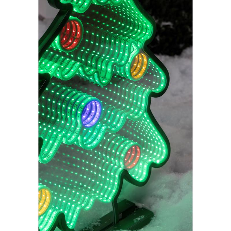 Celebrations LED Infinity Christmas Tree 30 in. Yard Decor