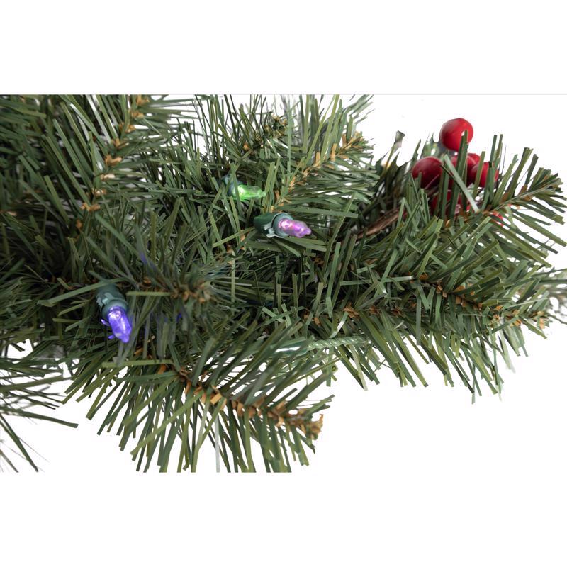 Celebrations 6 ft. L LED Prelit Multicolored/Warm White Mixed Pine Rechargeable Garland