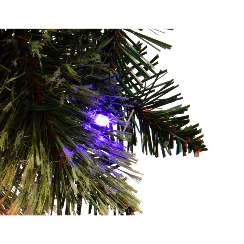Celebrations 2 ft. L LED Prelit Multicolored/Warm White Mixed Pine Swag Teardrop Garland