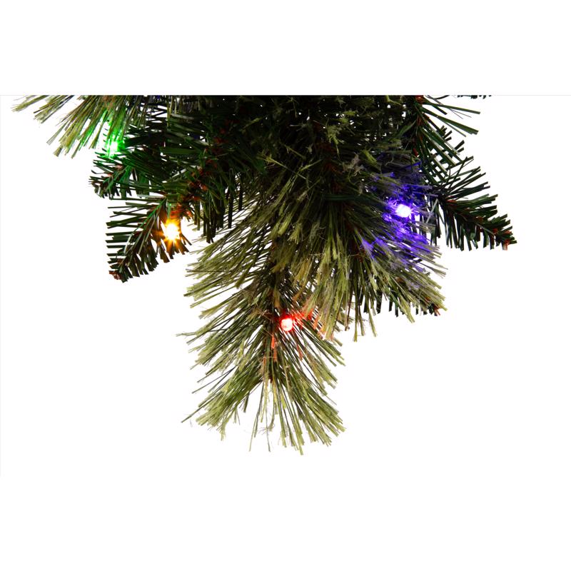 Celebrations 2 ft. L LED Prelit Multicolored/Warm White Mixed Pine Swag Teardrop Garland