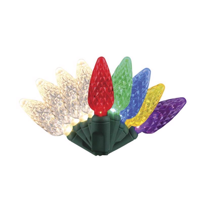 Celebrations LED C6 Multicolored/Warm White 50 ct String Christmas Light Bulbs, Pack of 12