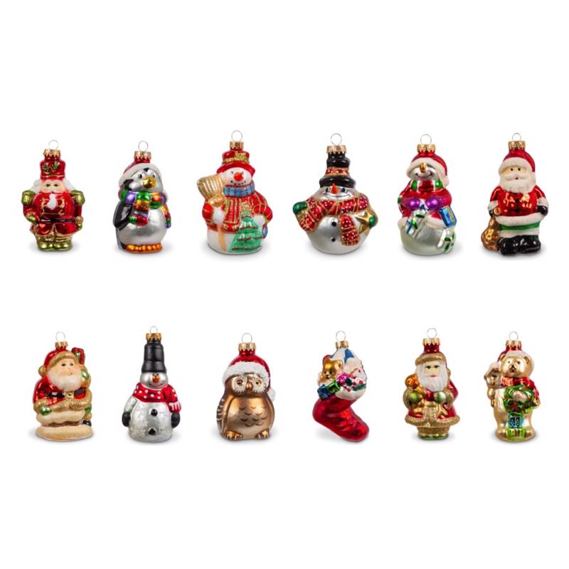 Krebs Multicolored Christmas Figurine, Pack of 24