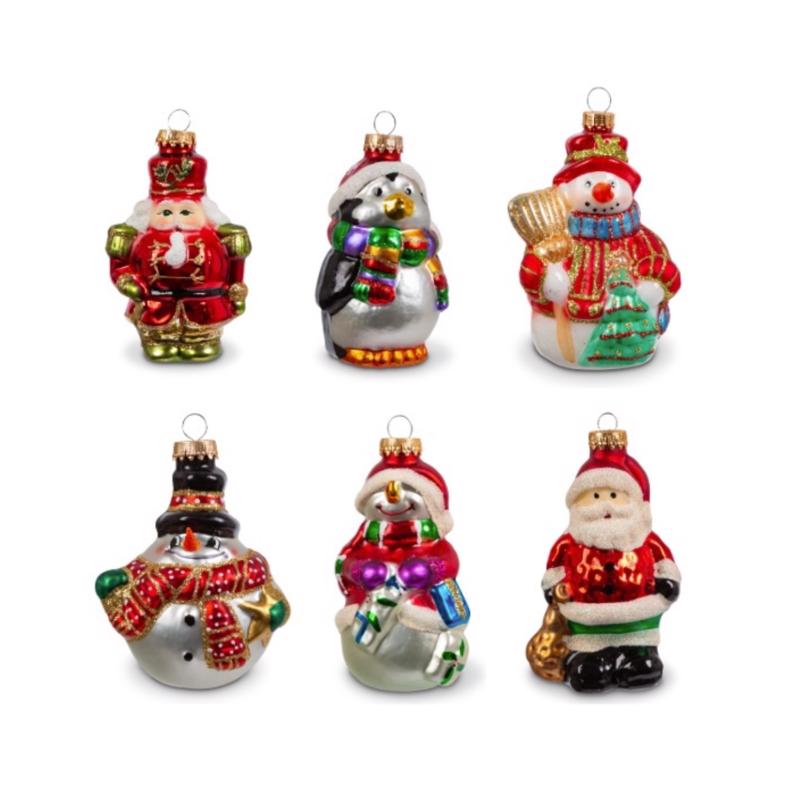Krebs Multicolored Christmas Figurine, Pack of 24