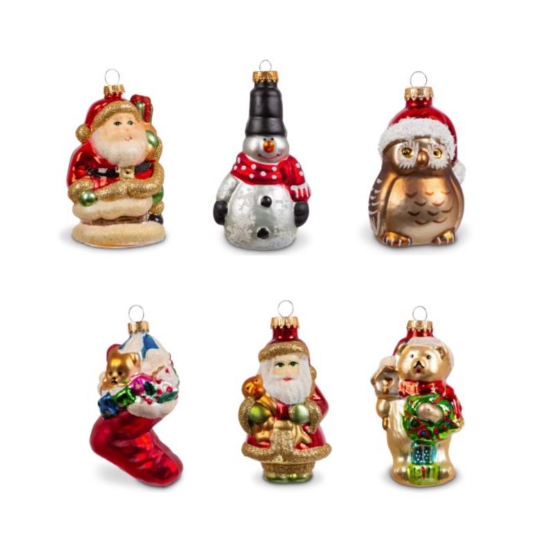 Krebs Multicolored Christmas Figurine, Pack of 24