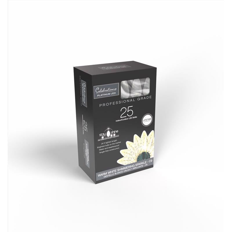Celebrations LED C9 Warm White 25 ct String Christmas Lights