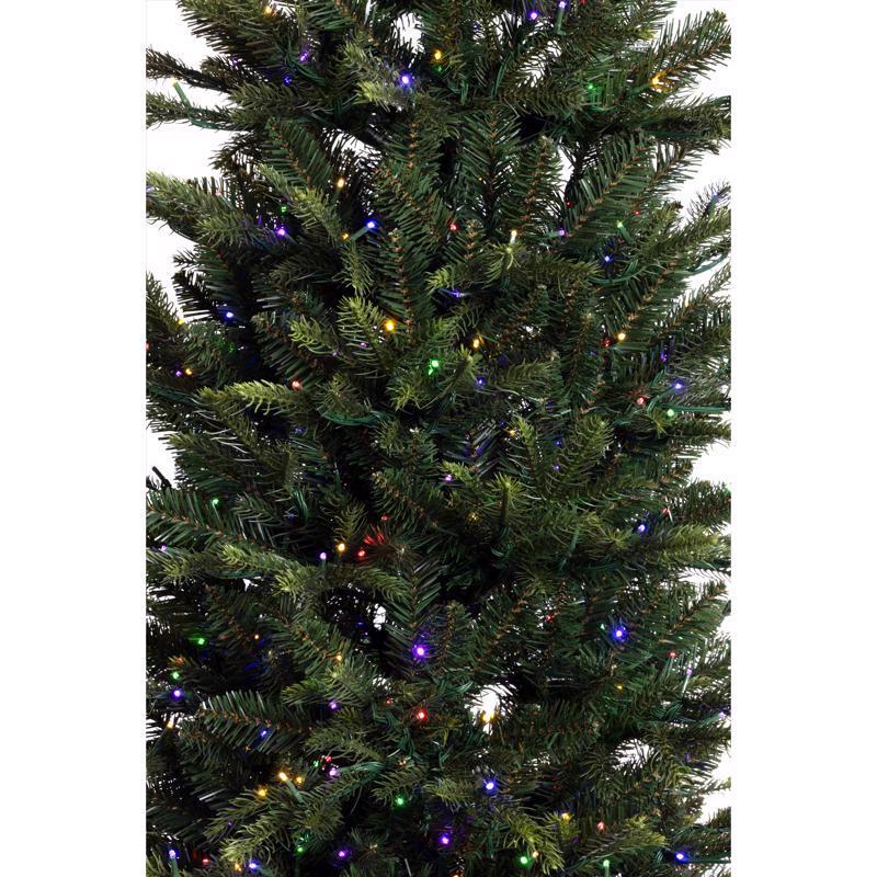 Holiday Bright Lights 1-2 Tree 7-1/2 ft. Pencil LED 900 ct Emerald Pine Sparkle Christmas Tree