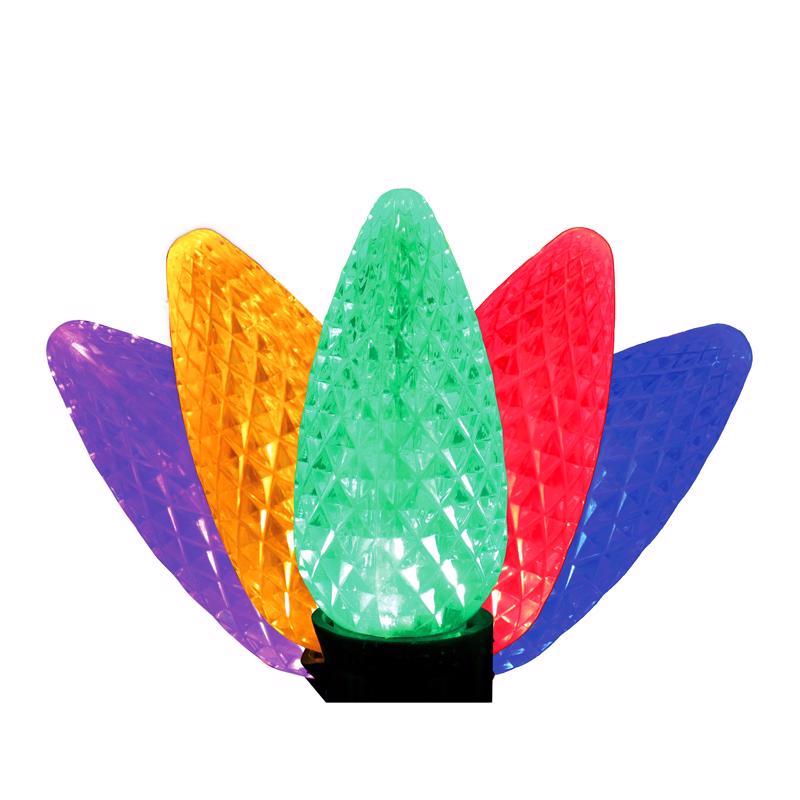 Celebrations LED C9/5MM Multicolored 5 ct Replacement Christmas Light Bulbs, Pack of 12