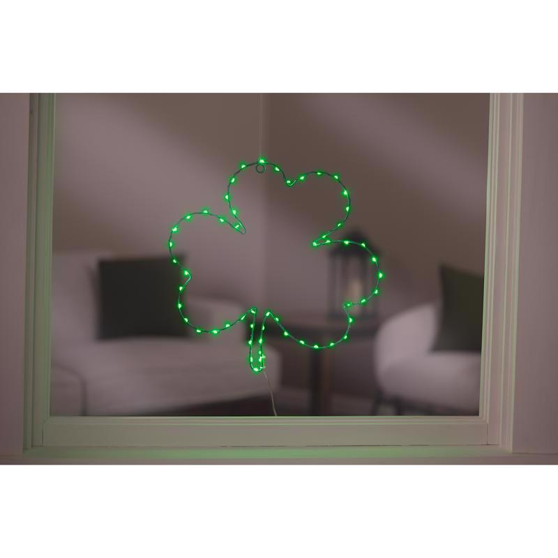 Celebrations Shamrock Silhouette Window Decor Metal 1 pk