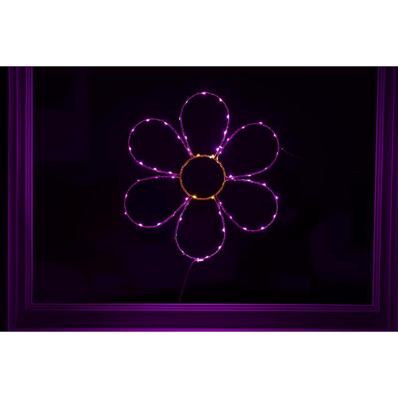 Celebrations Daisy Flower Silhouette Window Decor Metal 1 pk