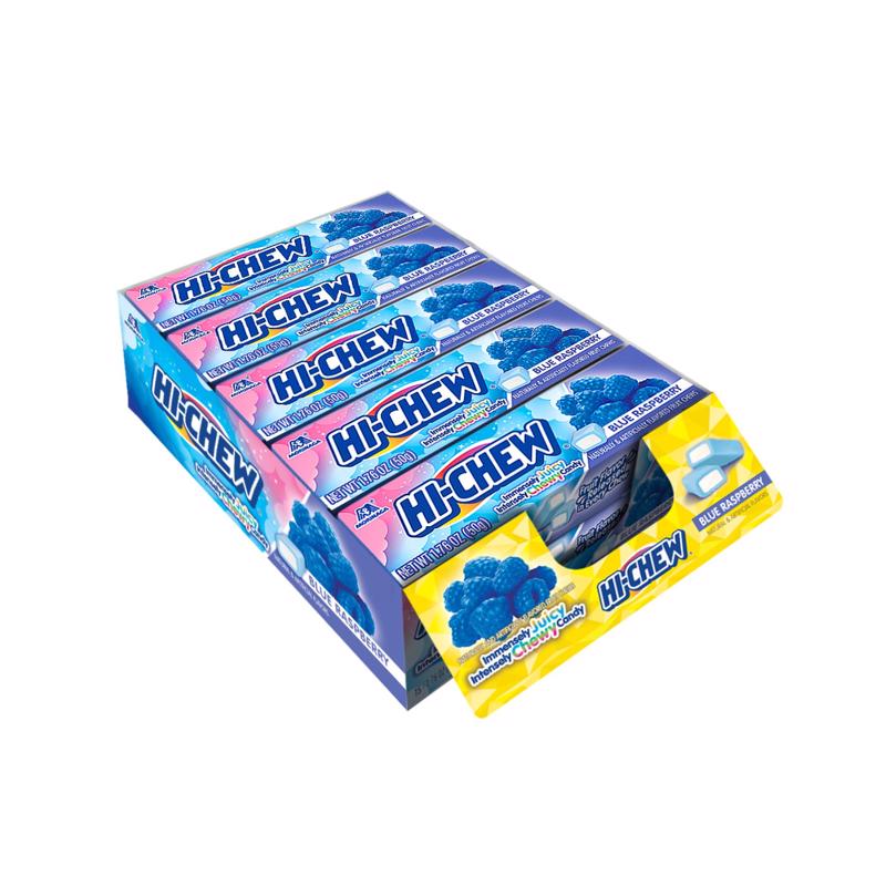 Hi-Chew Blue Raspberry Chewy Candy 1.76 oz, Pack of 15