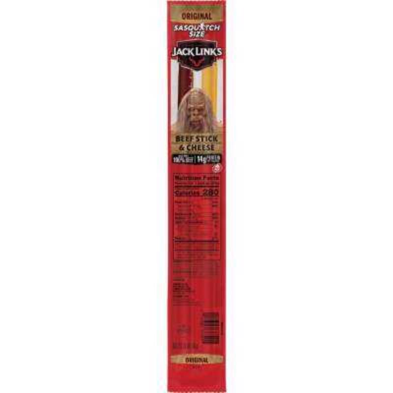 Jack Link's Original Beef Stick and Cheese 2.45 oz Packet, Pack of 12