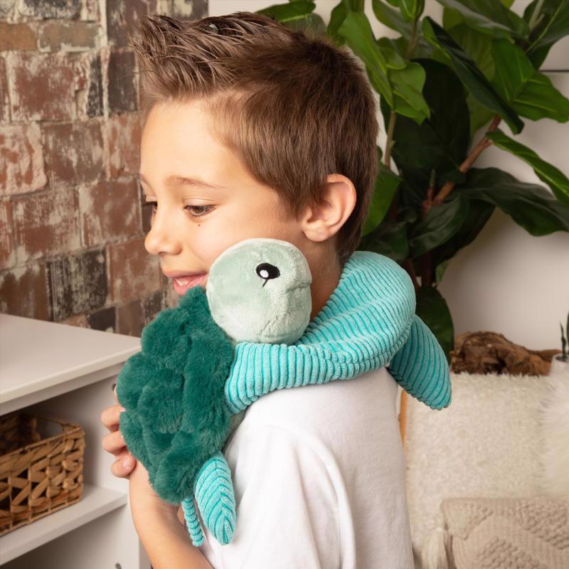 Hugimals World Hugarounds Sidney the Sea Turtle Weighted Neck and Shoulder Wrap Blue, Pack of 4