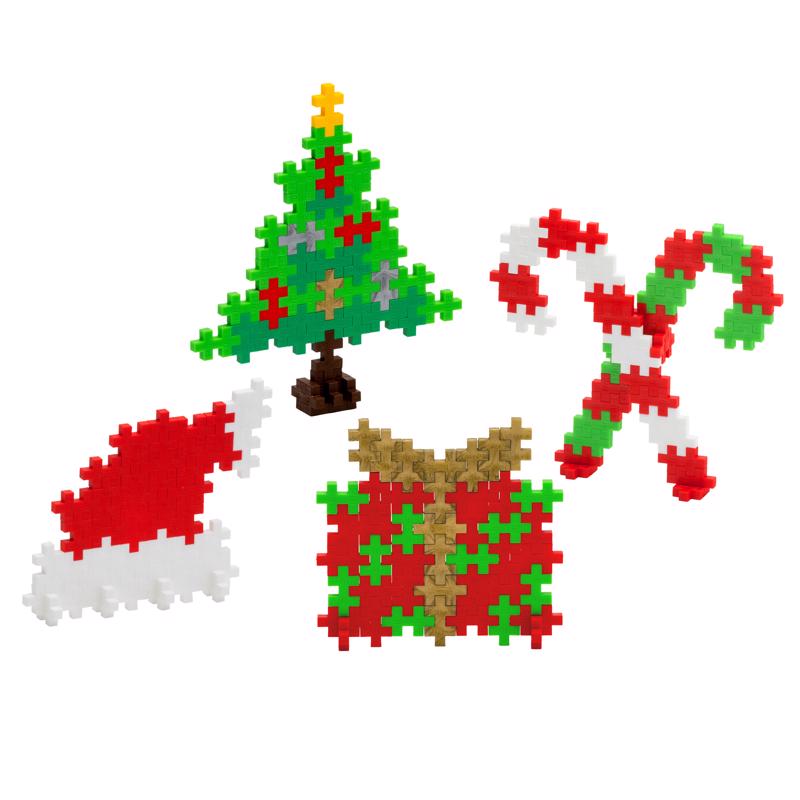 Plus-Plus Puzzle By Number Christmas Builds Building Set Multicolored 48 pc, Pack of 48