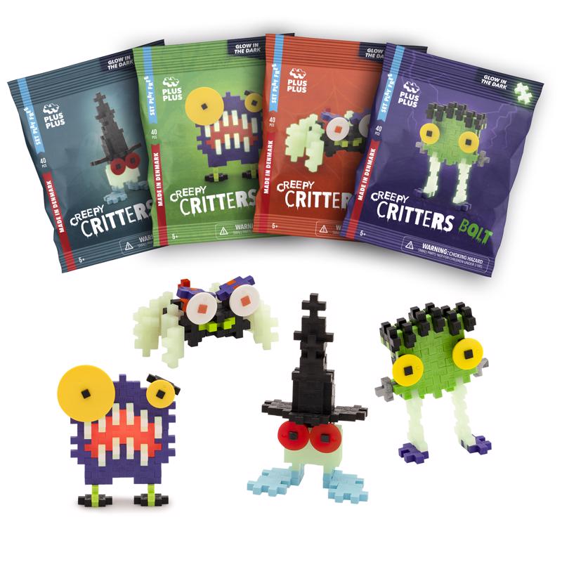Plus-Plus Creppy Critters Building Set 40 pc, Pack of 48
