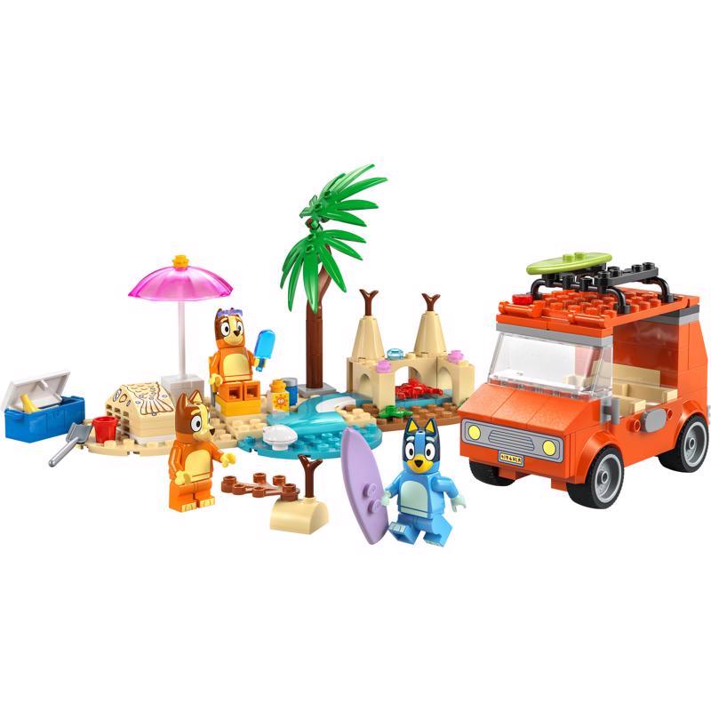 LEGO Bluey Beach and Family Car Trip Building Set Multicolored 133 pc