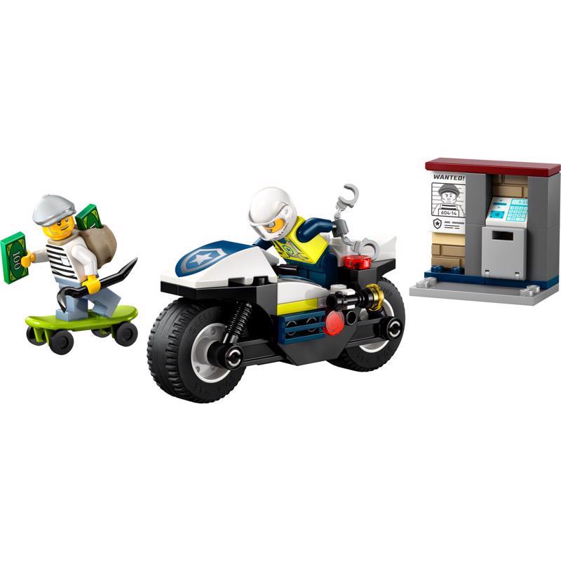 LEGO City Police Motorcycle Chase Building Set Multicolored 65 pc