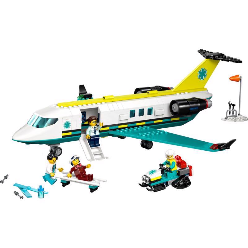 LEGO Emergency Air Ambulance Airplane City Building Set Multi 403 pc