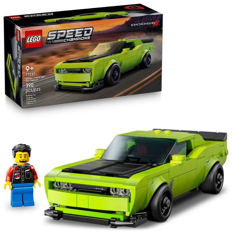 LEGO Speed Champions Dodge Challenger SRT Hellcat Building Set Multicolored 390 pc