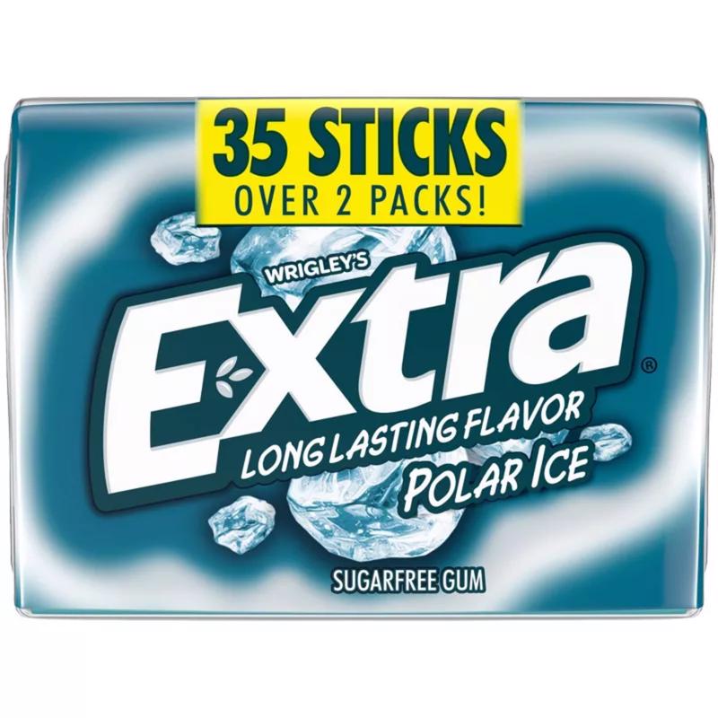 Extra Sugar Free Polar Ice Chewing Gum 1 pk, Pack of 6
