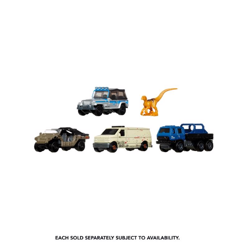Matchbox Rebirth Jurassic World Die-Cast Toys w/ Dinosaur