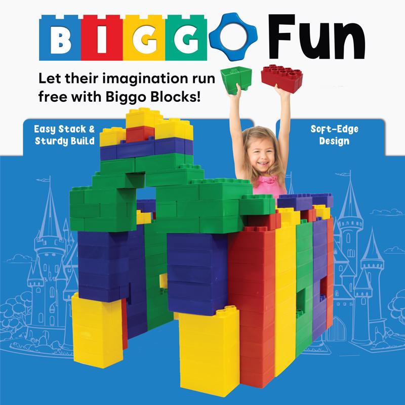 Biggo Beginner Set Jumbo Building Blocks Assorted 28 pc