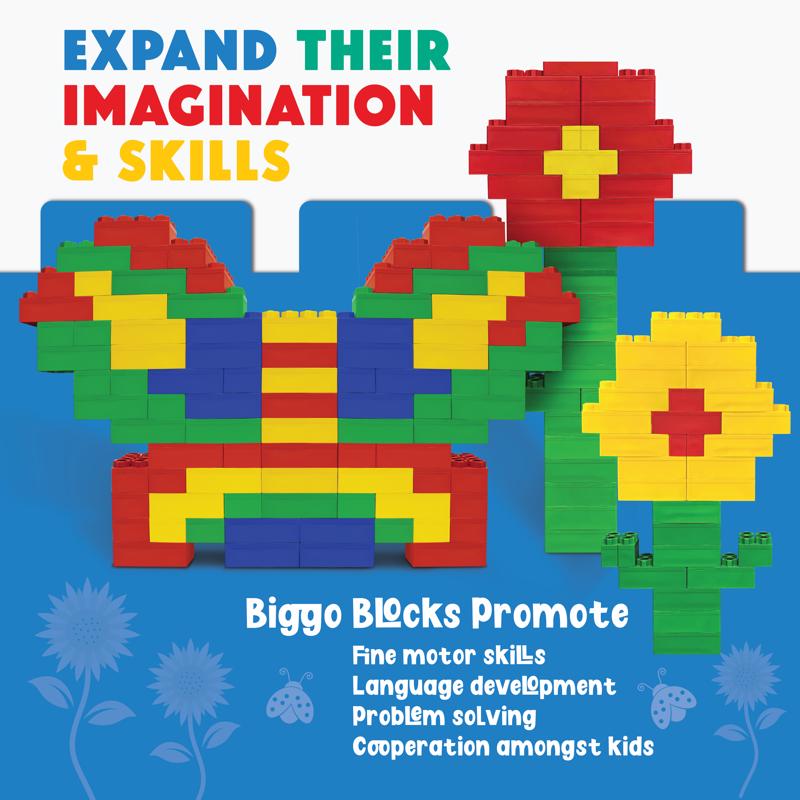 Biggo Learner Set Jumbo Building Blocks Assorted 50 pc