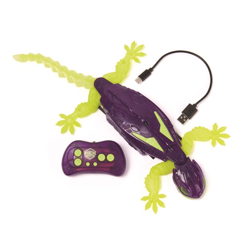 Hex Bots Gecko Rechargeable Remote Control Robot Green/Purple
