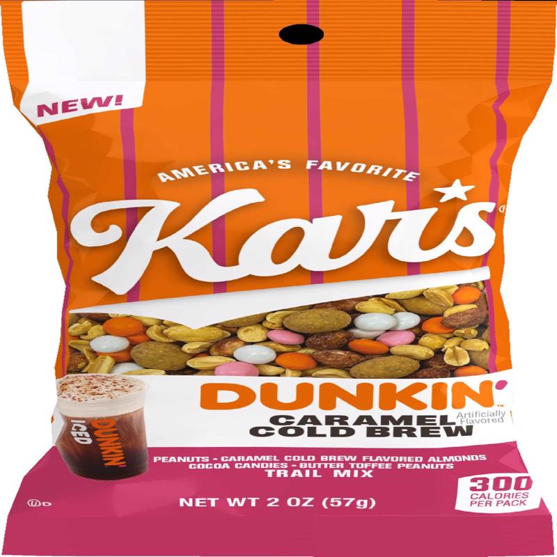 Kar's Dunkin Donuts Caramel Cold Brew Trail Mix 2 oz Bagged, Pack of 12