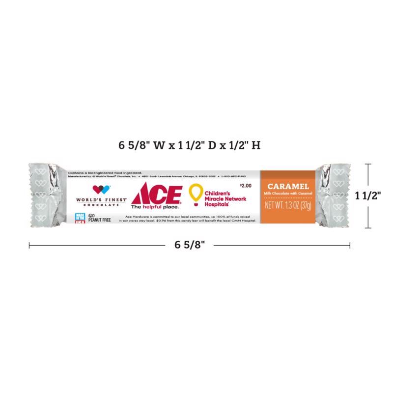 World's Finest Chocolate Caramel Chocolate Bar 1.3 oz, Pack of 60
