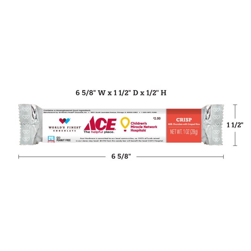 World's Finest Chocolate Crisp Chocolate Bar 1 oz, Pack of 60