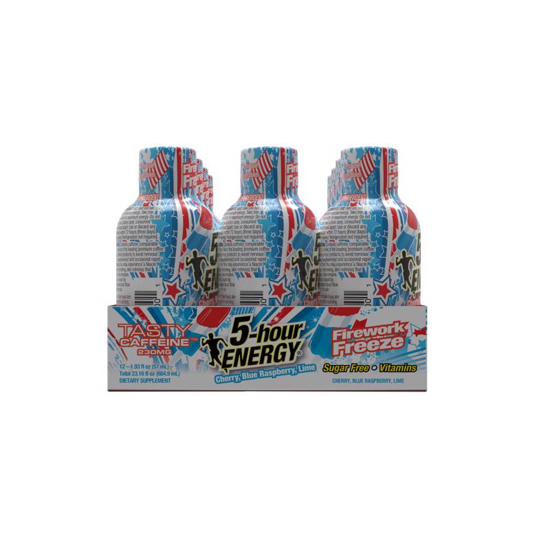 5-hour Energy Fireworks Freeze Sugar Free Assorted Energy Shot 1.93 fl. oz., Pack of 12
