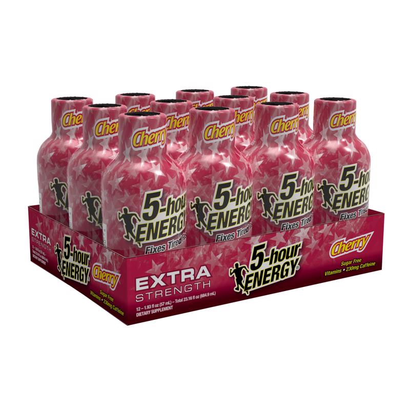 5-hour Energy Extra Strength Sugar Free Cherry Energy Shot 1.93 fl. oz., Pack of 12