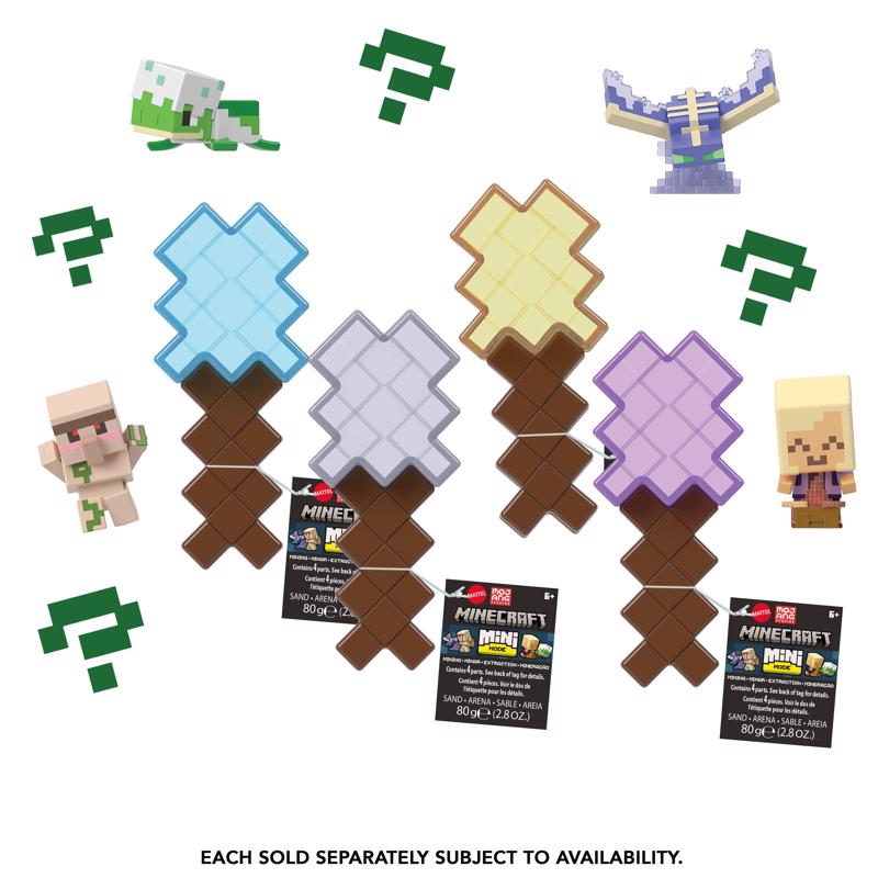Minecraft Mini-Mode Action Figure, Pack of 9