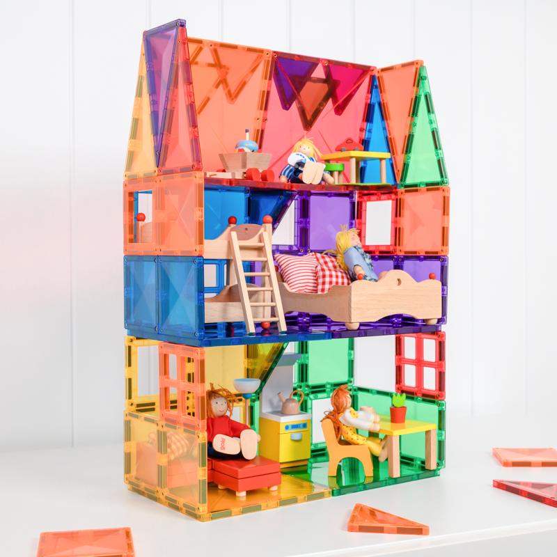 CONNETIX Magnetic Tiles Multicolor 60 pc