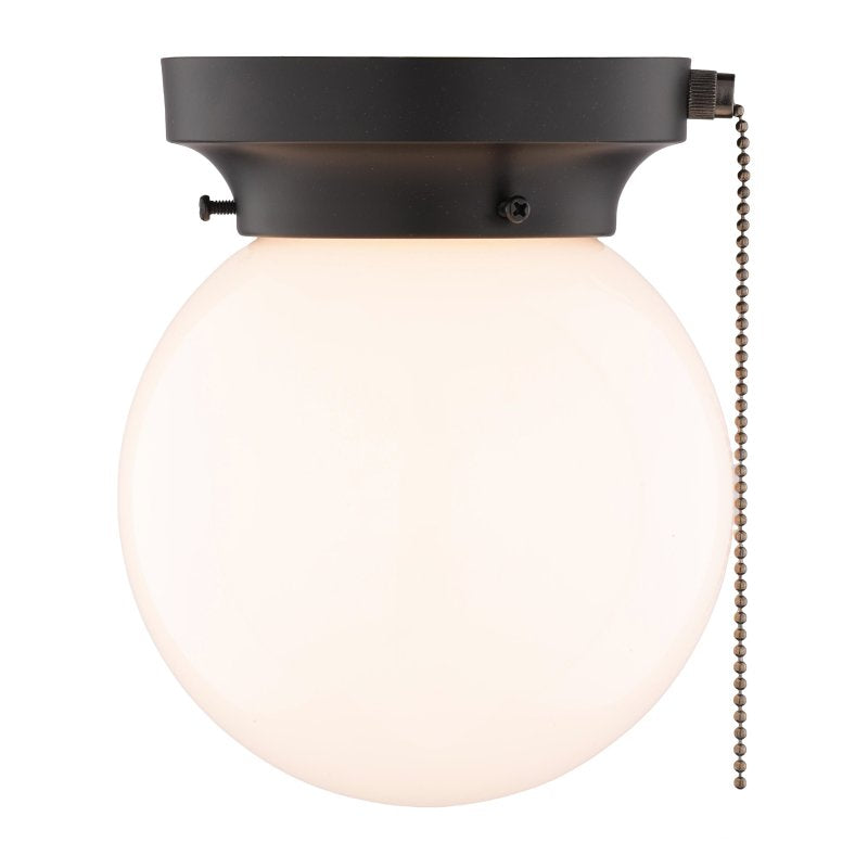 Boston Harbor OG24006 Ceiling Light, 1-Lamp, CFL, Incandescent, LED Lamp, Matte Black Fixture