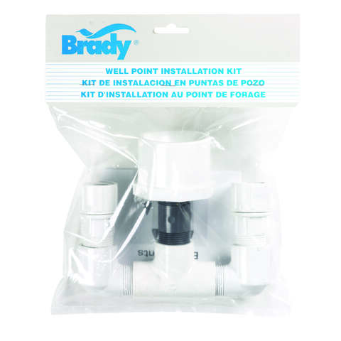 Brady PVC White 1 1/4 2 in. Well Point Installation Kit